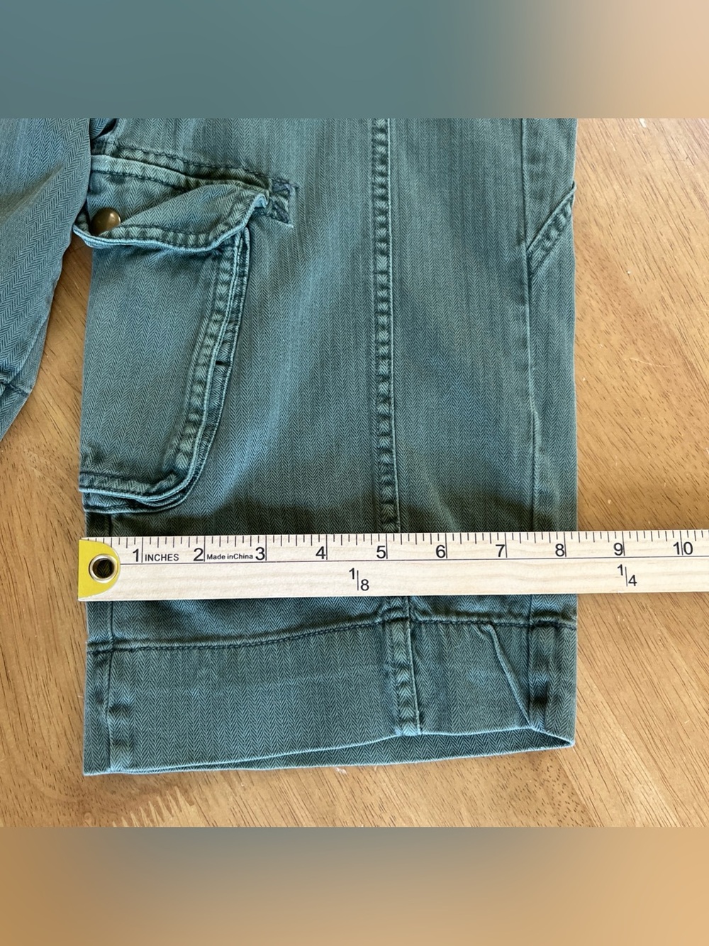 Free People Olive Green Utility Cargo low rise Pants XS cotton - Picture 7 of 11